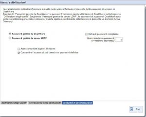 Gestione password QualiWare