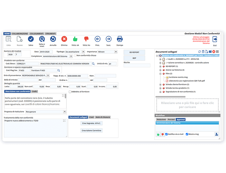 Gestione Non conformità