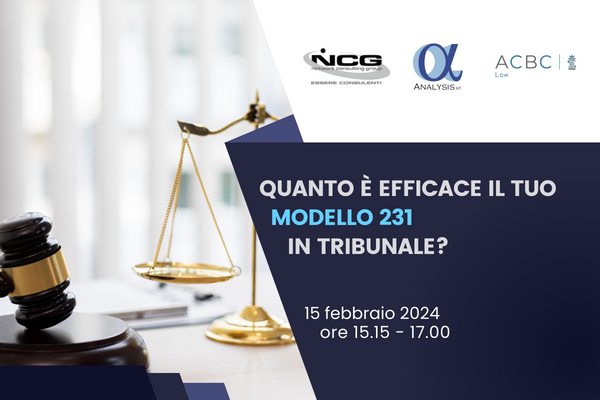 Evento "Quanto è efficace il tuo modello 231 in tribunale?" - QualiWare